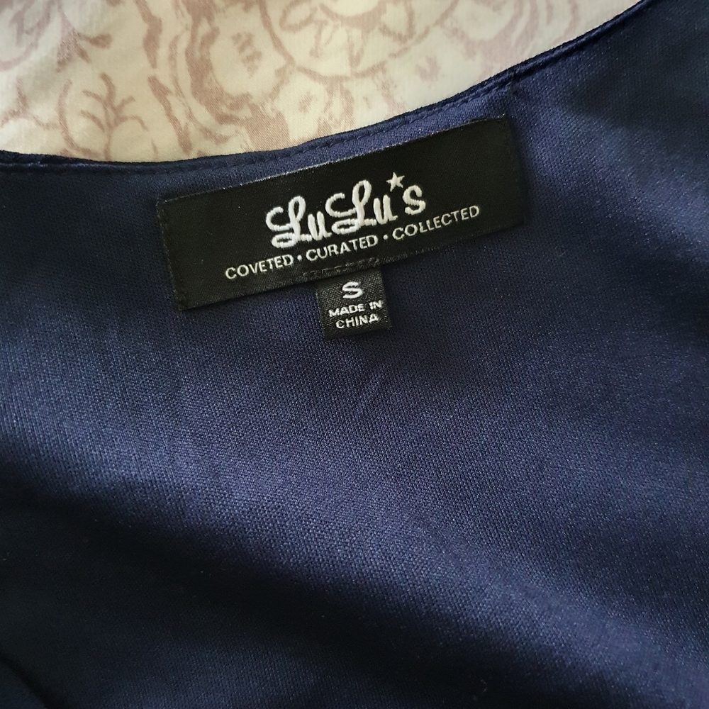 Lulu's Blue Mini Dress - Picture 7 of 7